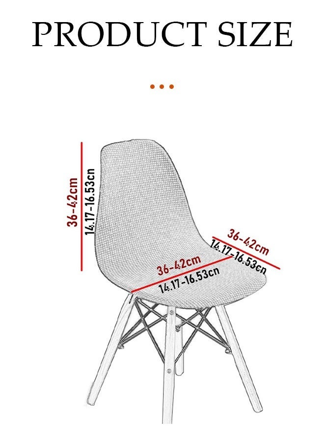 DUNISO Shell Chair Covers,Soft Stretch Dining Chair Covers,Reusable Armless Chair Protector Cover,Removable Washable,Wrinkle Resistant,All-Season,for Restaurants Hotels Banquets - Image 3